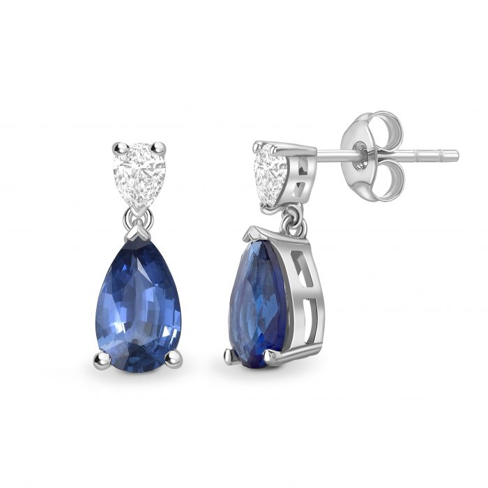 Raindrop - Sapphire Drop Studs