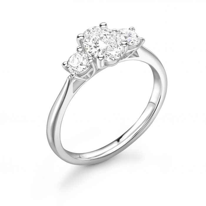 Triune - Oval and Brilliant Cut Diamond Trilogy