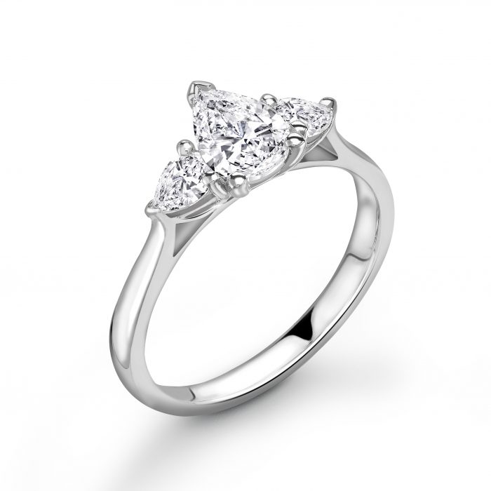 Snowdrop - Pear Cut Diamond Trilogy