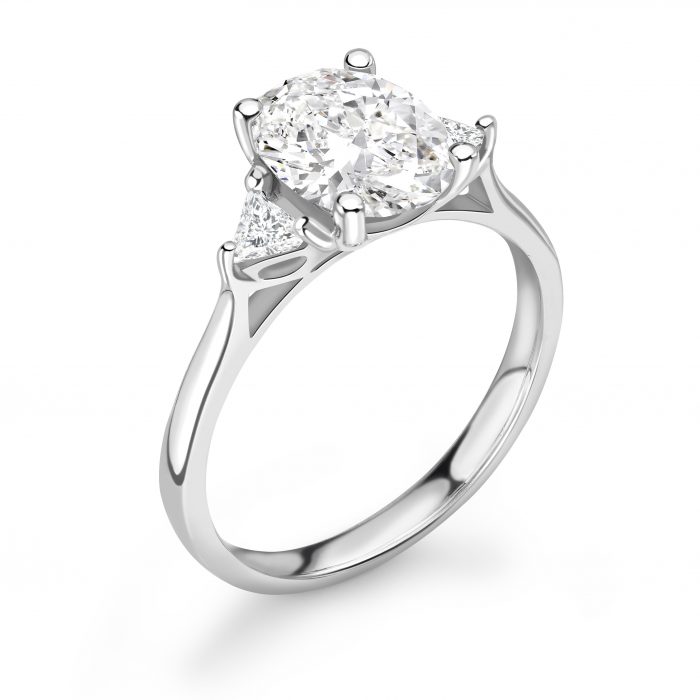 Rubenesque - Oval and Trillion Cut Diamond Trilogy